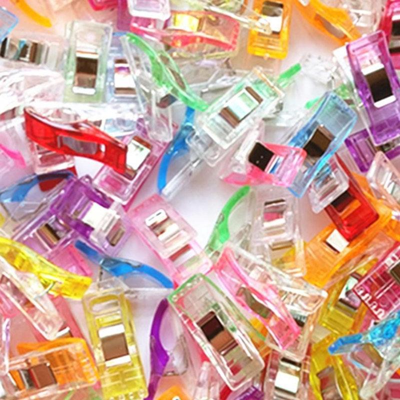 Изображение товара: 20 шт./компл. портативные многоцветные швейные пластиковые зажимы, многофункциональная фиксированная деталь для творчества, ремесла, вязания крючком