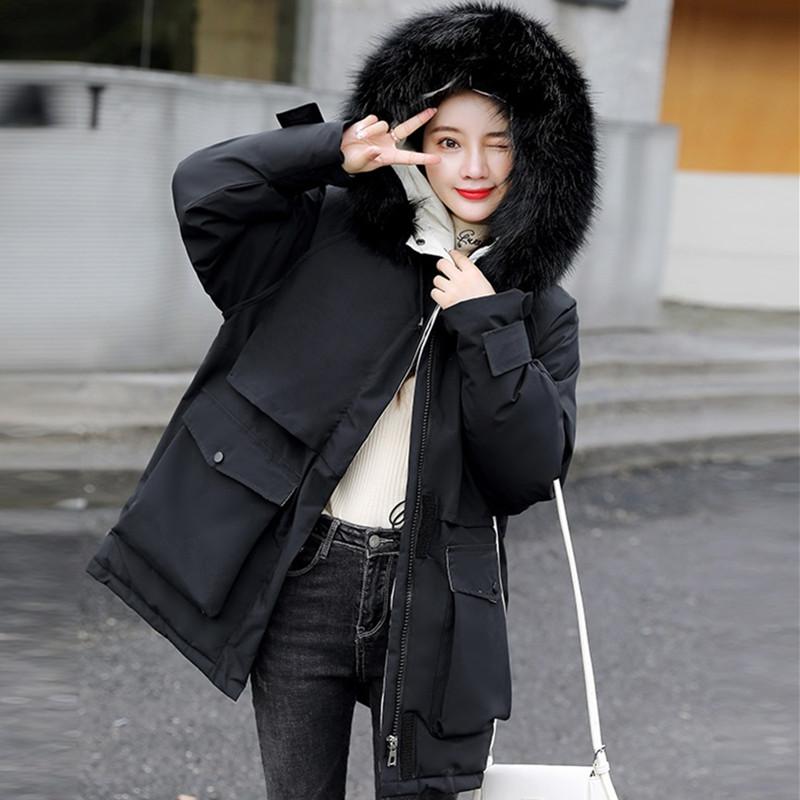 Изображение товара: YAGENZ, женские парки размера плюс, длинное пальто, зимняя женская куртка с меховым воротником, пуховик с капюшоном, теплое зимнее пальто для женщин, Femme Veste 860