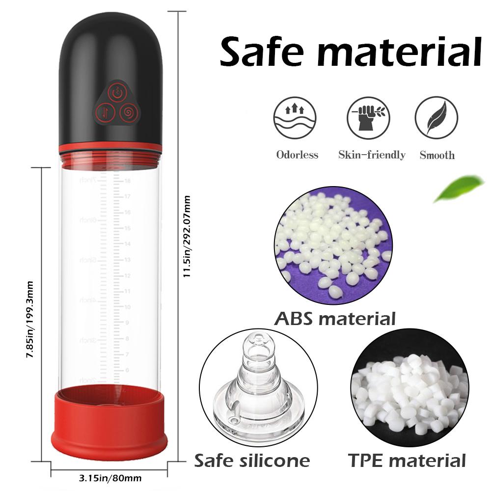 Изображение товара: Пениса Увеличить Для мужчин t муляж женской груди, электрический насос для пениса, Секс-игрушки для Для мужчин мужской мастурбатор по увеличению пениса вакуумный насос кольцо для массажа
