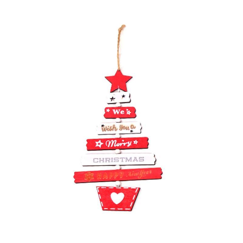 Изображение товара: Деревянные украшения для рождественской елки, деревянные искусственные украшения для домашней вечеринки, новогодний подарок, оптовая продажа 2020