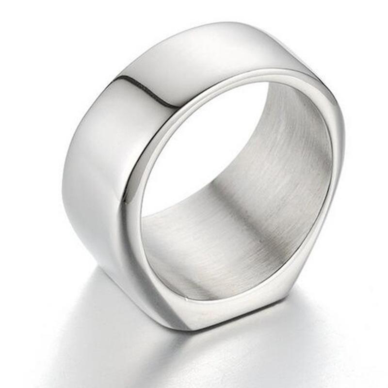 Изображение товара: Milangirl кольца для мужчин Байкерский стиль Ширина перстень квадратный палец кольца для модных брендов ювелирные изделия на день рождения