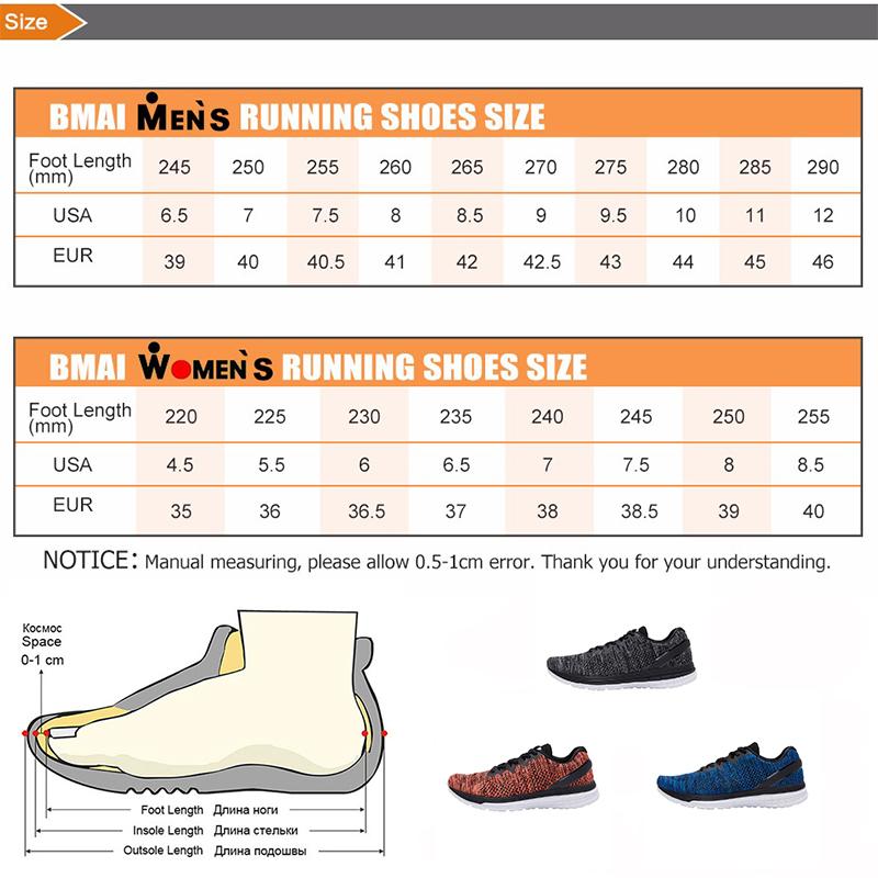 Изображение товара: BMAI брендовые кроссовки для марафона, женский дышащий светильник, обувь для бега, для мужчин и женщин, на шнуровке, профессиональная спортивная обувь для занятий спортом на открытом воздухе