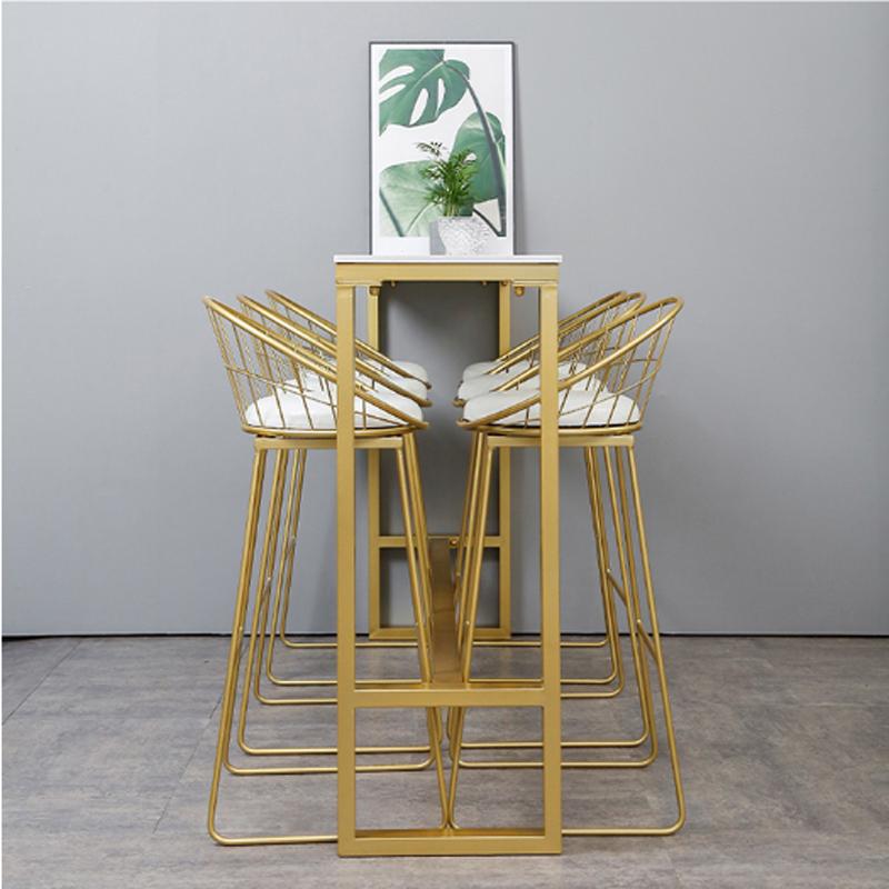 Изображение товара: Стол для дома, бара, нордический высокий стол, современный простой стол для Марбл-бара, магазин Красного чая с молоком, напротив стены, длинные столы