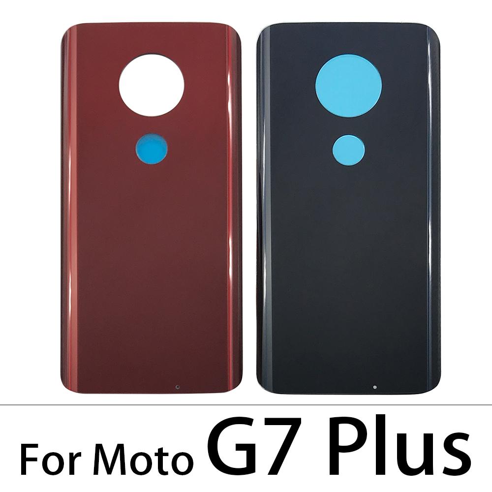 Изображение товара: Новая задняя крышка батарейного отсека, задняя крышка корпуса с клейкой наклейкой для Motorola Moto G7 Power / G7 Plus / G8 Play / G8 Plus