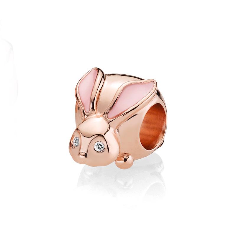 Изображение товара: Шарм-бусина «кролик» из серебра 100% пробы для браслета Pandora