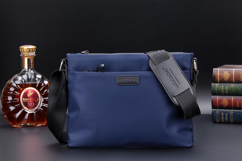 Изображение товара: Простая натуральная сумка-мессенджер для офиса, Повседневная сумка через плечо из ткани Оксфорд, деловая Водонепроницаемая дорожная сумка-слинг 8996