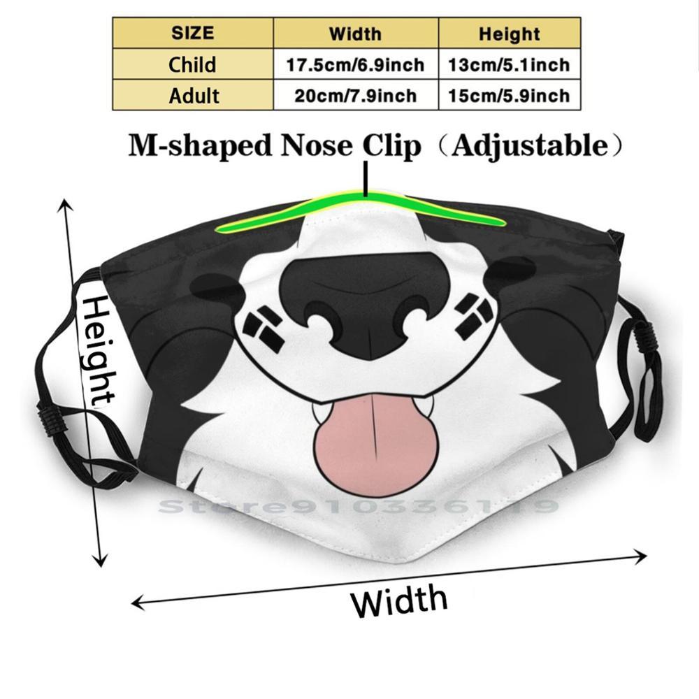 Изображение товара: Многоразовая маска на лицо Border Collie с фильтрами для детей