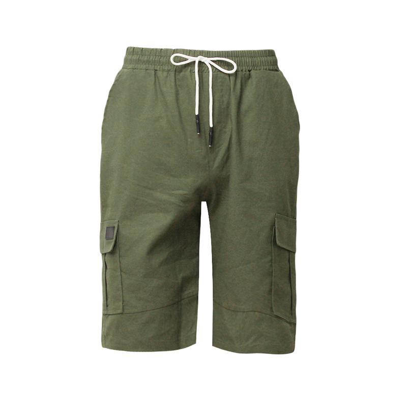 Изображение товара: Мужские шорты, зеленые карго шорты, летние бермуды, мужские шорты с карманами, повседневные рабочие армейские тактические бермуды 2020