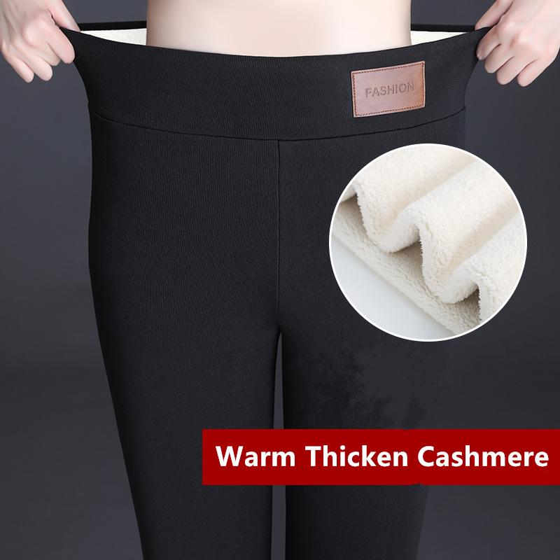 Изображение товара: Зимние Бархатные обтягивающие леггинсы женские теплые велюровые брюки размера плюс 4xl с высокой талией эластичные однотонные повседневные брюки черные 2020