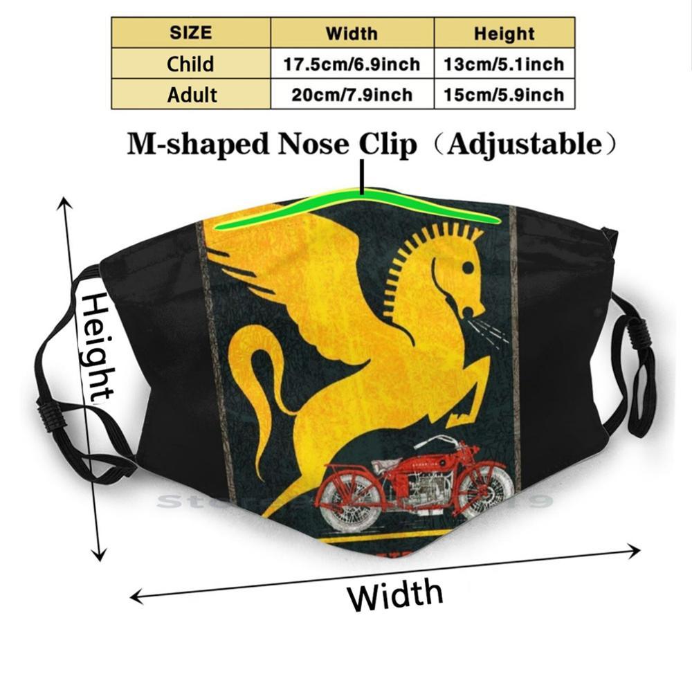 Изображение товара: Garabello мотоциклетная гоночная многоразовая маска для лица с фильтрами для детей Garabello мотоциклетные гонки Bsa Нортон велосипедный клуб