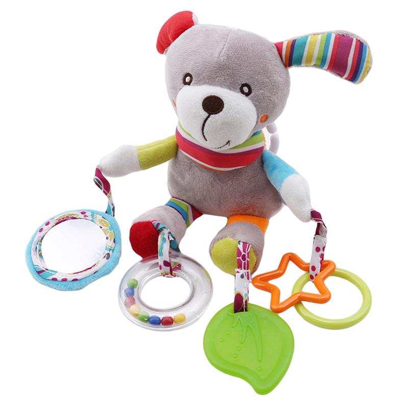 Изображение товара: Игрушки для новорожденных на коляску, Колокольчик для кровати и детской коляски, подвесные игрушки, развивающая детская погремушка, мягкая плюшевая кукла, подарок с прорезывателем