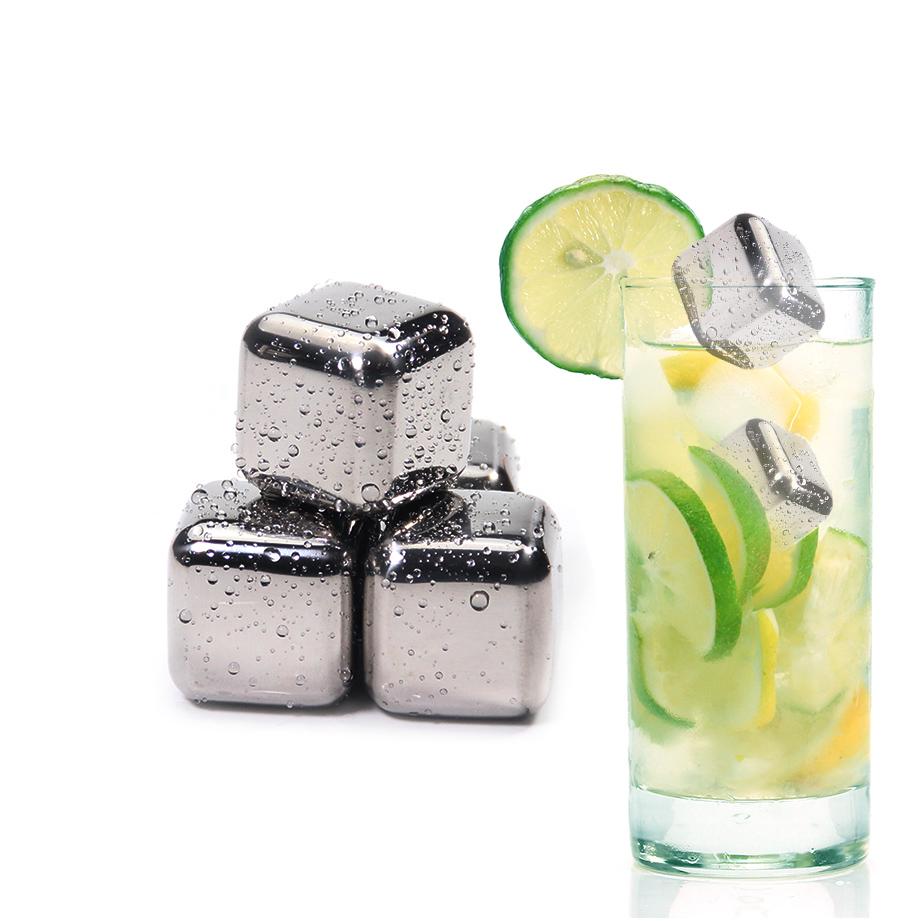 Изображение товара: Кубики из нержавеющей стали для льда, многоразовое охлаждающее ведро с камнями, для водки, брикет, держатель для виски, охладитель пива