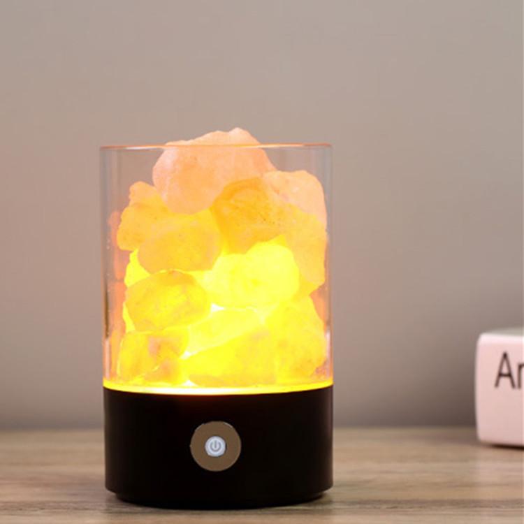 Изображение товара: Современная креативная соляная лампа, украшение для студенческого стола, спальни, комнатный светодиодный ночник с питанием от USB и переменным цветом для сна