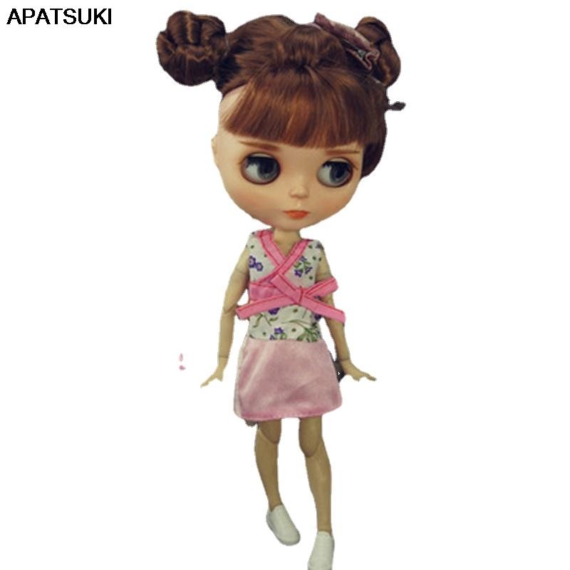 Изображение товара: Модная Одежда для кукол Blythe, цветочный розовый бант, летнее платье для кукол Blythe 1/6, аксессуары для кукол, игрушки