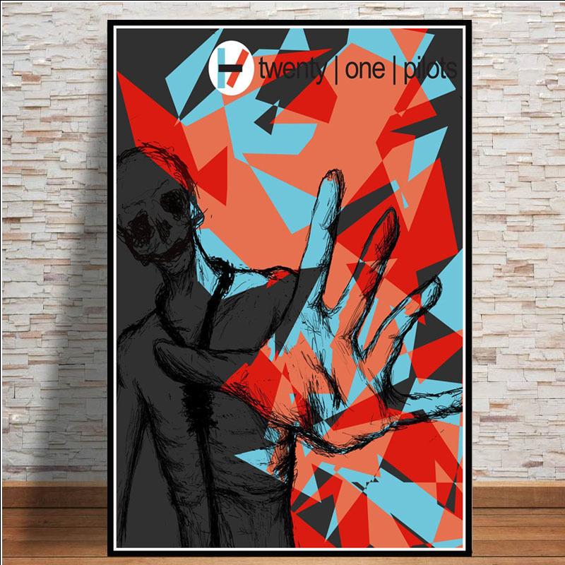 Изображение товара: Популярный абстрактный постер с изображением рок музыкальной группы Twenty One Pilots, художественные современные картины, настенные картины для гостиной, домашний декор