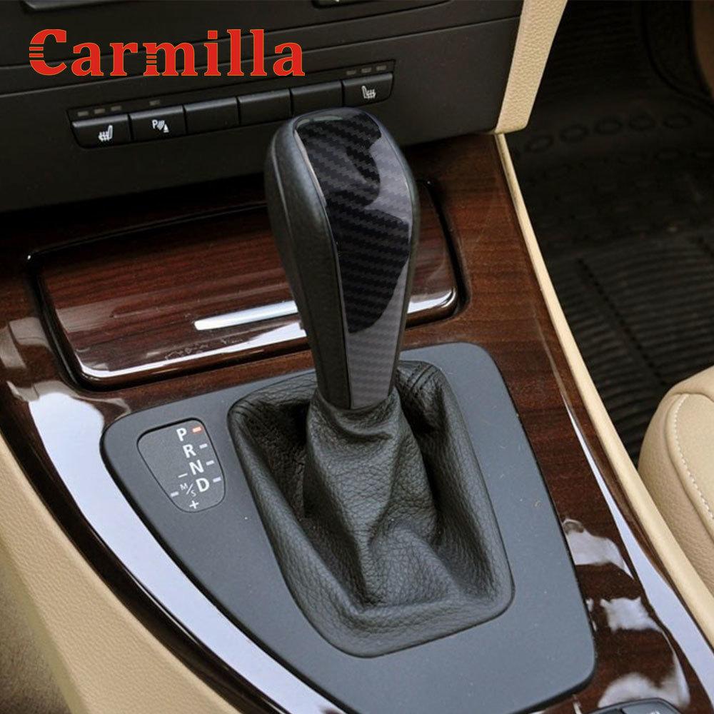 Изображение товара: Carmilla автомобильный рычаг переключения передач защитная Крышка Накладка для BMW X1 1 3 серии E87 E90 E92 E93 2006 - 2009 2010 2011