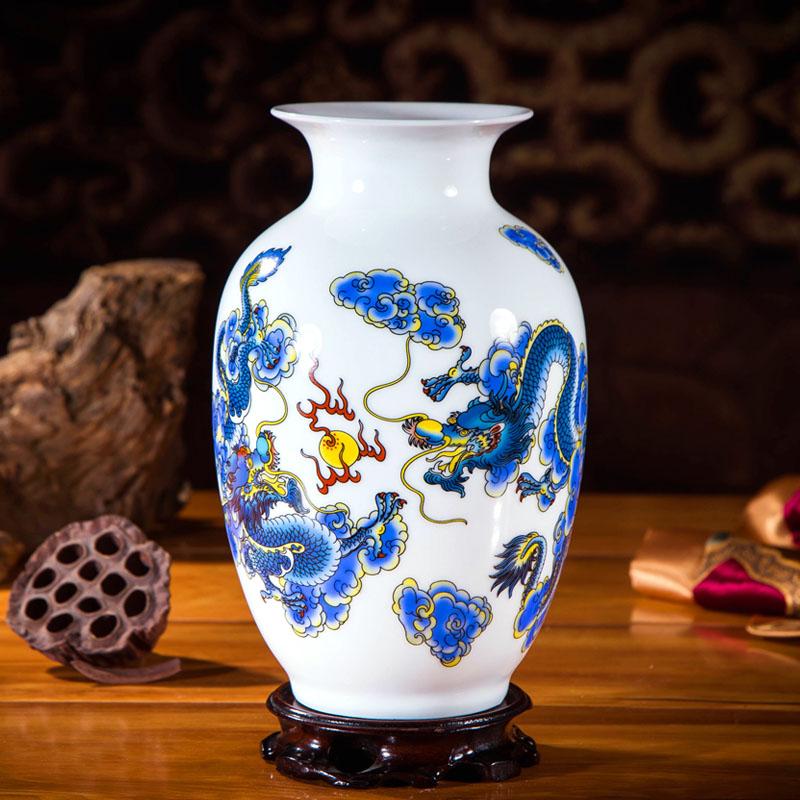 Изображение товара: Китайская керамическая Ландшафтная ваза, статуэтки, поделки, книжный шкаф, украшение для дома, отеля, офиса, аксессуары для рабочего стола, украшения
