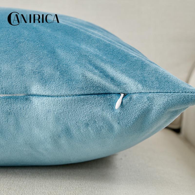 Изображение товара: CANIRICA подушка с сердечником из бархата задняя подушка, домашний диван подушка размером 45*45 см для Спальня украшения прямоугольной Подушка на стул сидение