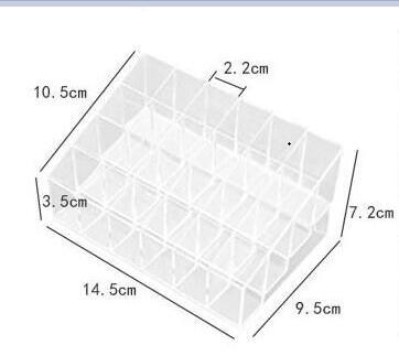 Изображение товара: 50 шт 24 Сетки акриловые макияж организатор ящик для хранения Чехол губная помада ювелирные изделия Косметические кисти для Дисплей стенд инструменты для макияжа, кисть держатель