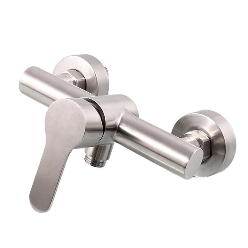 Изображение товара: Bathroom Bathtub Hot and Cold Shower Faucet Valve Mixer Wall-Mounted Stainless Steel Washbasin Faucet