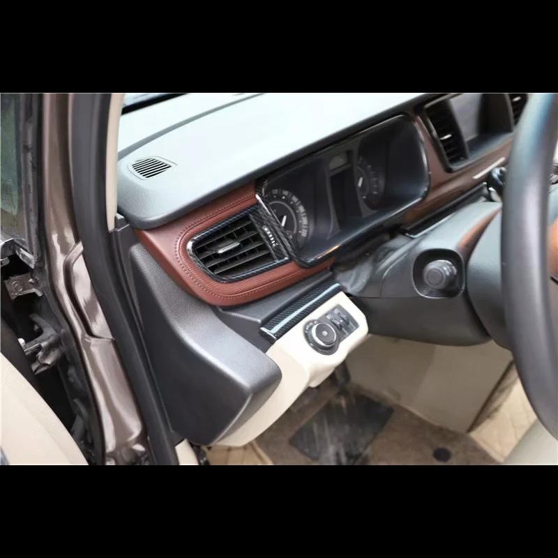 Изображение товара: Для Buick GL8 2014-2018 1 шт. углеродное волокно ABS Приборная панель автомобиля Центральная крышка управления отделка Литье Авто Стайлинг авто аксессуары