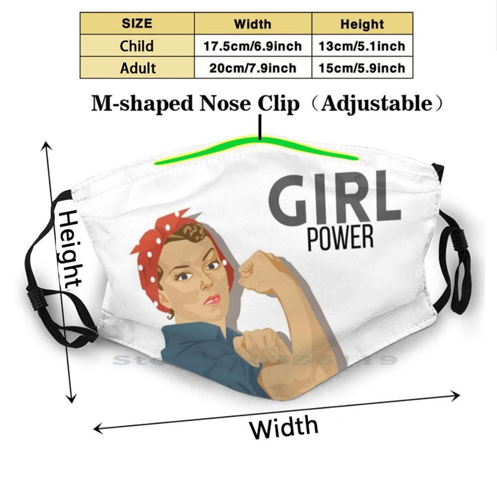 Изображение товара: Пылезащитный фильтр Girl Power Design смываемая маска для лица дети девушки Power Women Girl _ Power Do _ It Instagram феминизм