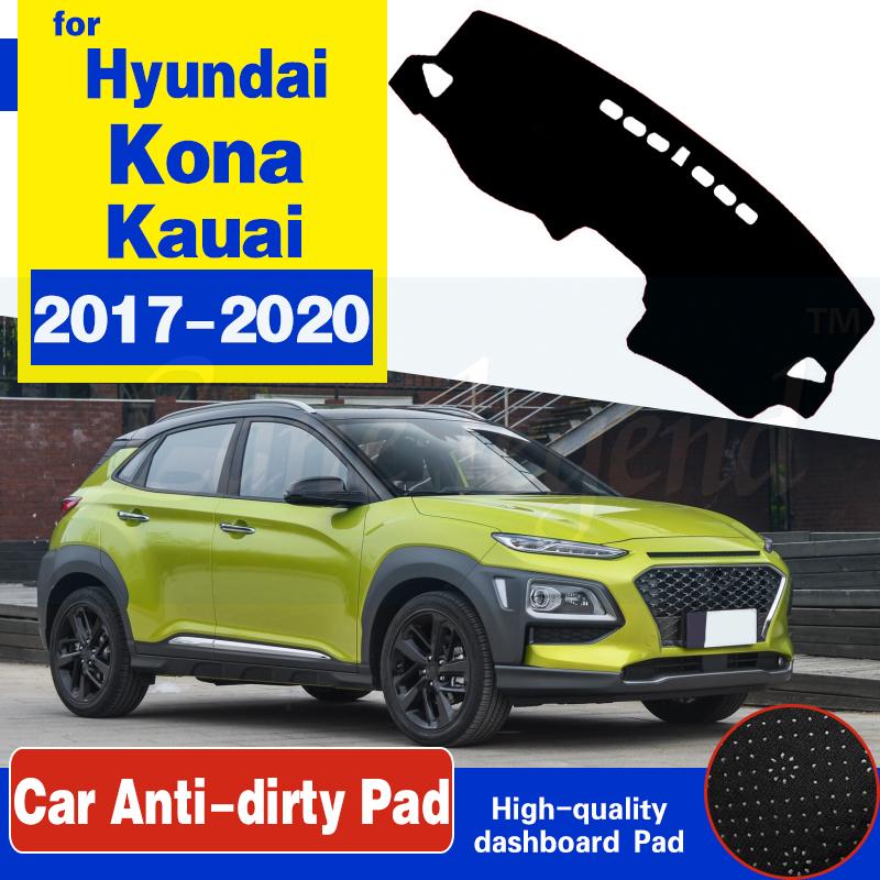 Изображение товара: Для Hyundai Kona 2017 2018 2019 2020 Противоскользящий коврик для приборной панели коврик для защиты от солнца коврик для автомобиля аксессуары для накидки