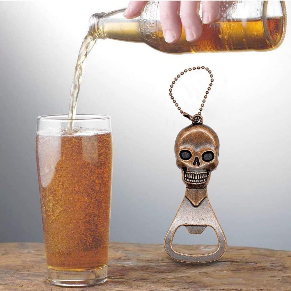 Изображение товара: Винтажный открывалка для пивных бутылок с черепом брелок для бара, для бармена