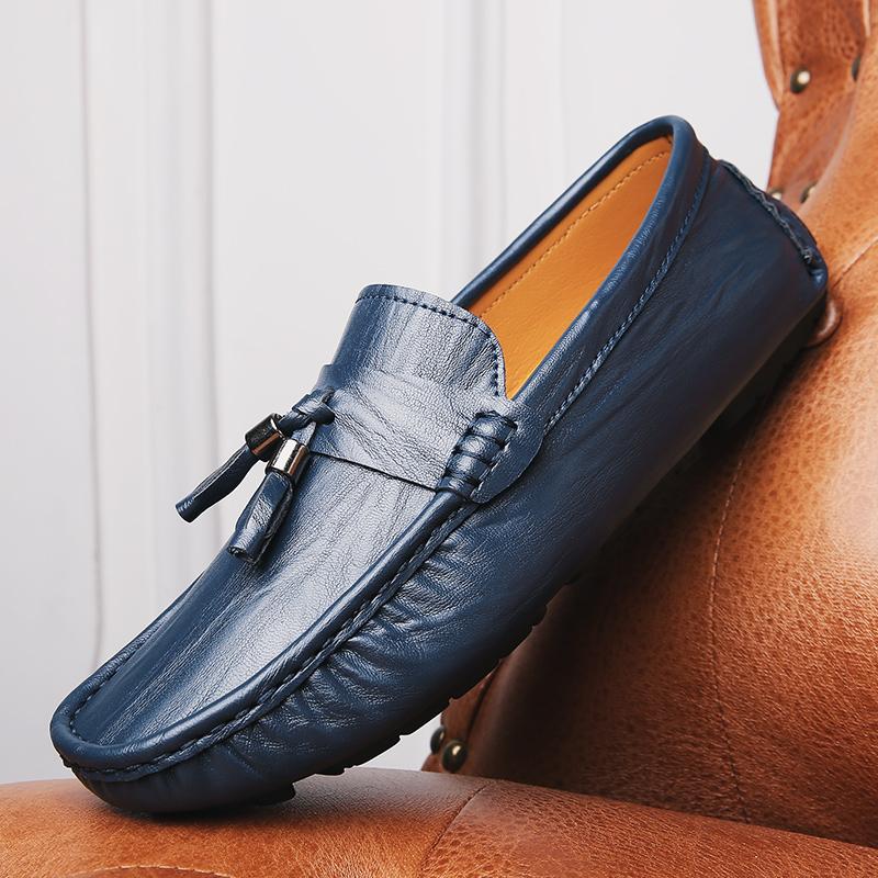 Изображение товара: New Men Shoes Casual Mens Loafers Moccasins High Quality Man Flats Male Soft Tassel Fashion Shoes Antiskid Driving Slip On Shoes