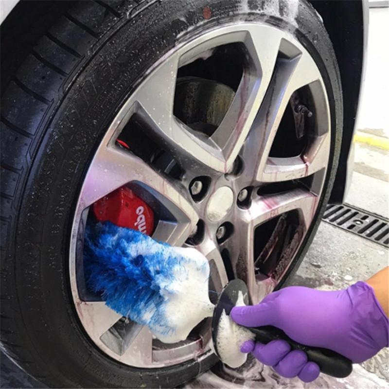Изображение товара: Щетка для мытья автомобильных колес, пластиковая ручка, щетка для чистки автомобиля, диски для мытья шин, щетка для мытья Авто, щетка для мытья автомобиля