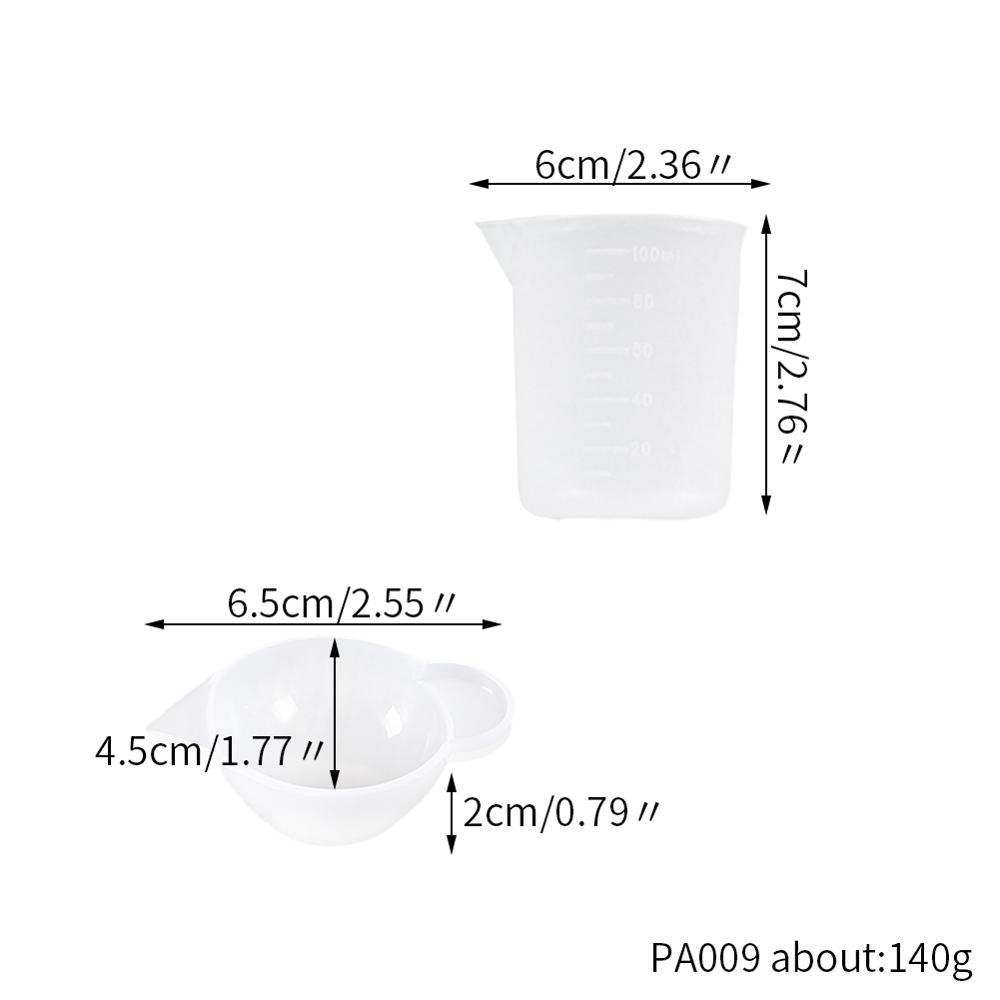 Изображение товара: 8 шт., набор инструментов для смешивания смолы, 4 силиконовых мерных чашки, 4 чашки для смешивания, изготовление ювелирных изделий своими руками