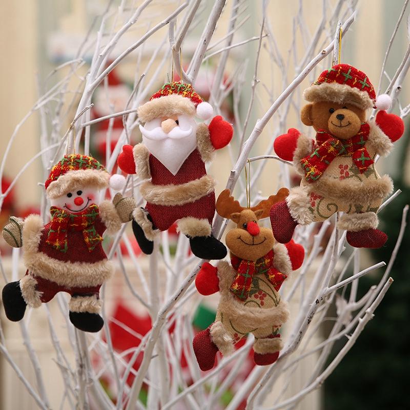 Изображение товара: Рождественские украшения, подарок Санта-Клауса, снеговик, олень, дерево, висячие украшения, рождественский подарок, игрушки, куклы, украшения
