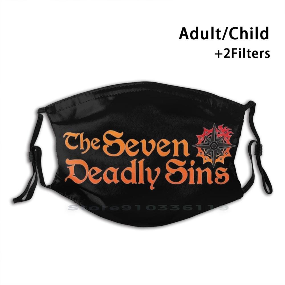 Изображение товара: «Семь смертных грехов»-высокое качество-многоразовая маска на лицо с фильтрами для детей, «бан семь смертных грехов», аниме «The Foxs Sin Of
