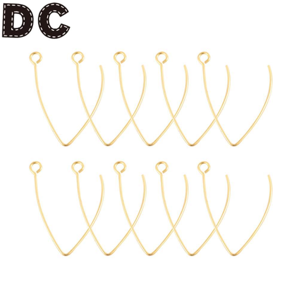 Изображение товара: 50pcs/lot Stainless Steel Gold French V-Shaped Earring Hooks 30mm Findings Ear Hook Wire Settings Base For DIY Jewelry Making