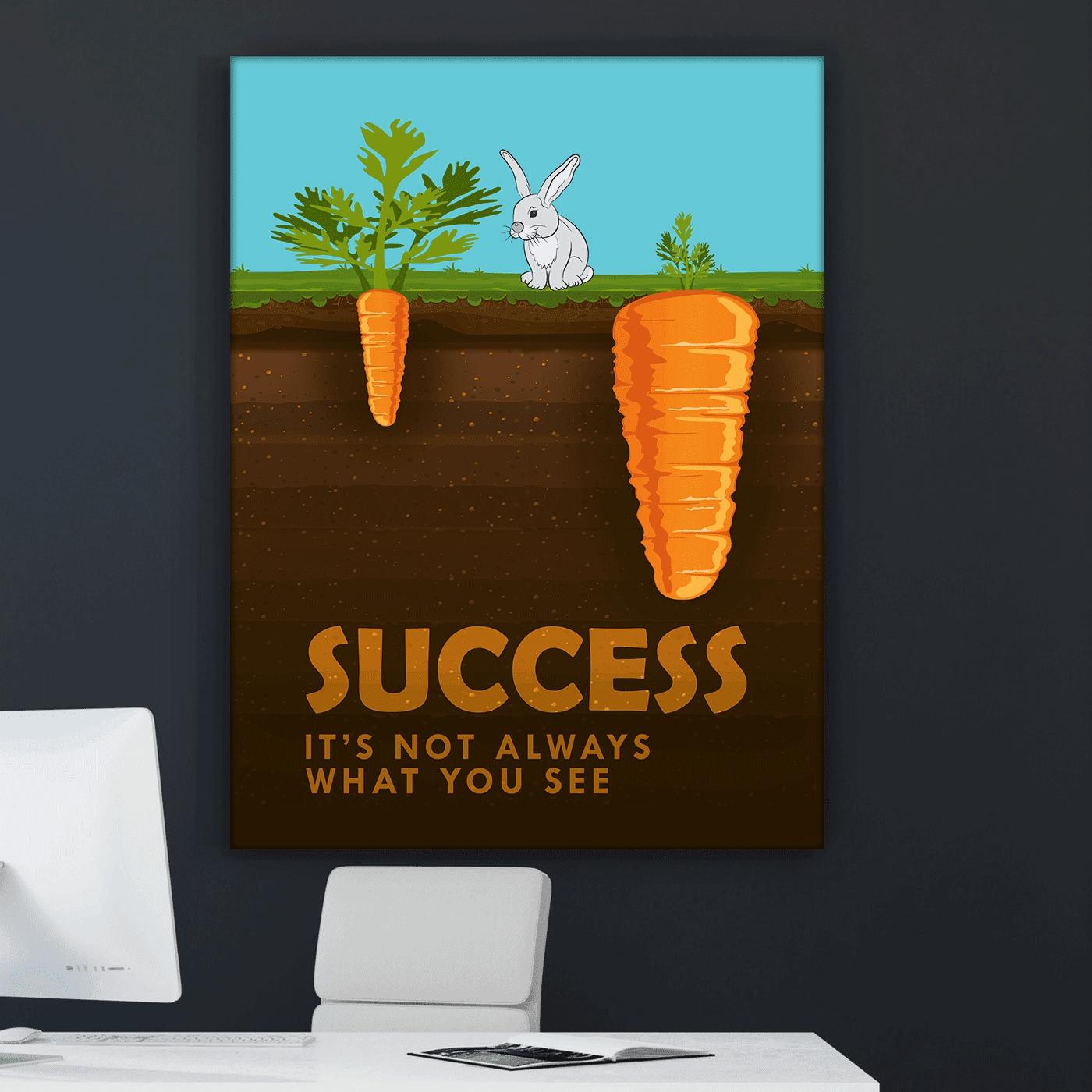 Изображение товара: Модульный постер с изображением кролика и моркови, милый домашний декор, Картина на холсте для гостиной с рамкой