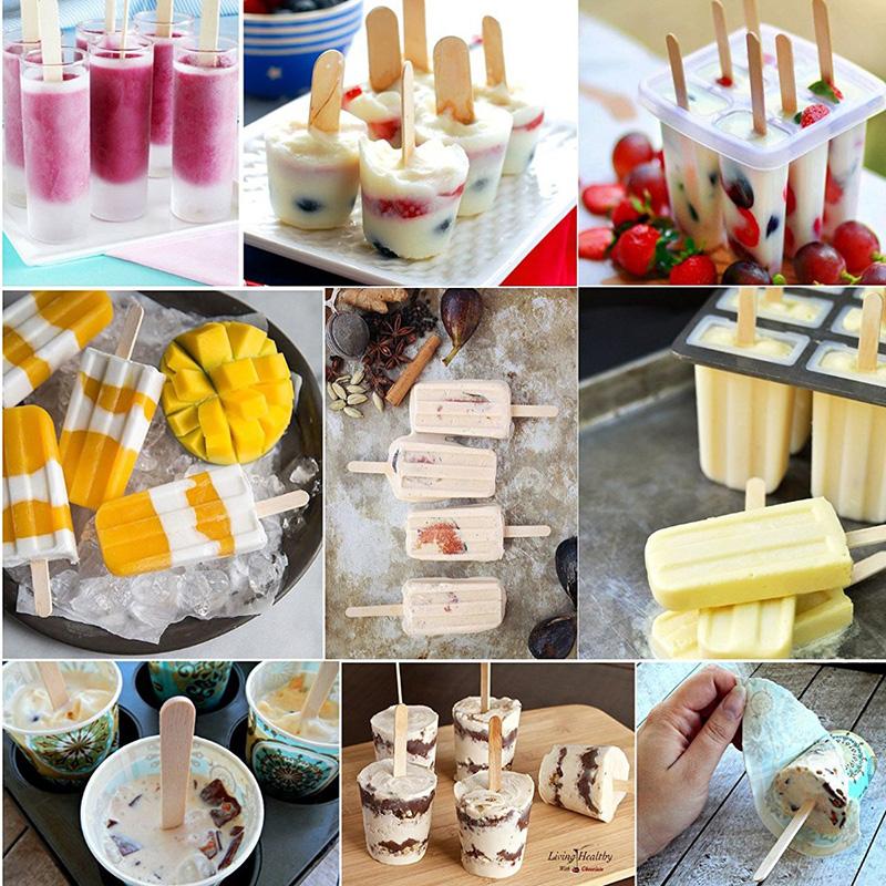 Изображение товара: Деревянные палочки для мороженого, палочки для поп-эскимо из натурального дерева, инструменты для торта «сделай сам», детские товары для творчества, игрушки для льда, 50 шт./лот