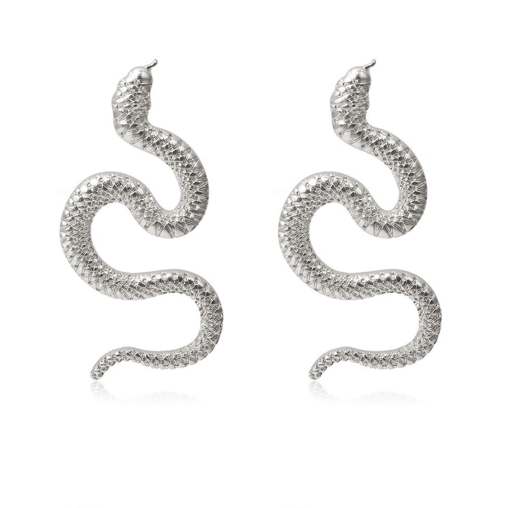 Изображение товара: Европейские ювелирные изделия, персонализированные серьги-гвоздики с изображением искаженной змеи и геометрической формы для женщин