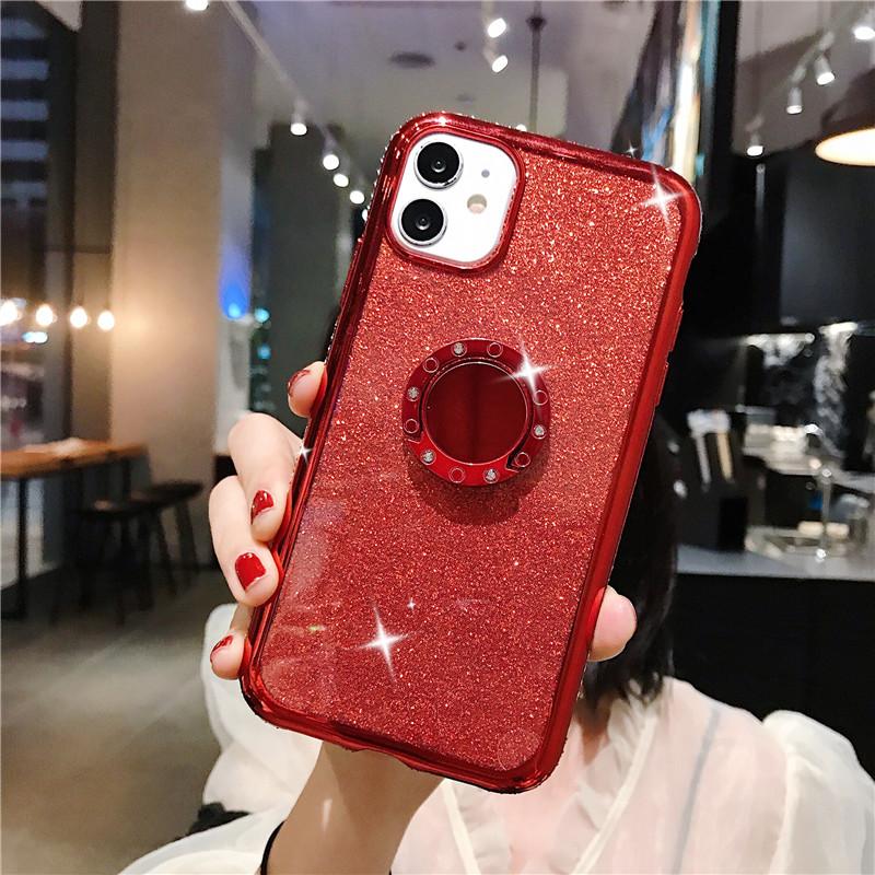 Изображение товара: Glitter Diamond Case for Xiaomi Redmi Note 9 Pro 9S Redmi 9 9A 9C 10X Mi Note 10 Lite 10 Pro Bling Soft Case Kickstand Cover