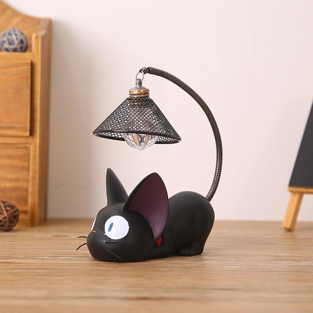Изображение товара: Творческий смолы, рисунок с котом Ночной светильник украшения дома, с маленьким котиком, ночник для детей подарок на Хэллоуин ночной Светильник