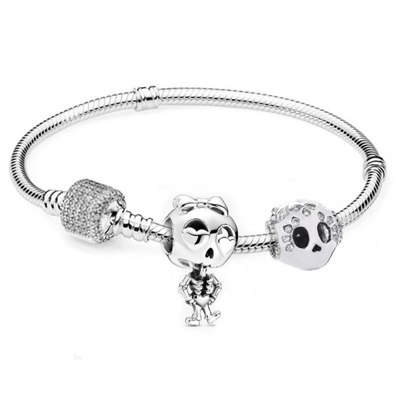 Изображение товара: Браслет со скелетом для девушек, простой темпераментный женский браслет со скелетом, подходит для подарков