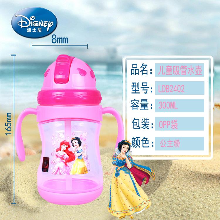 Изображение товара: Детская Бутылочка для воды Disney, пластиковая мультяшная кружка для воды, водонепроницаемая чашка для обучения питью, подарок на Рождество для мальчиков и девочек