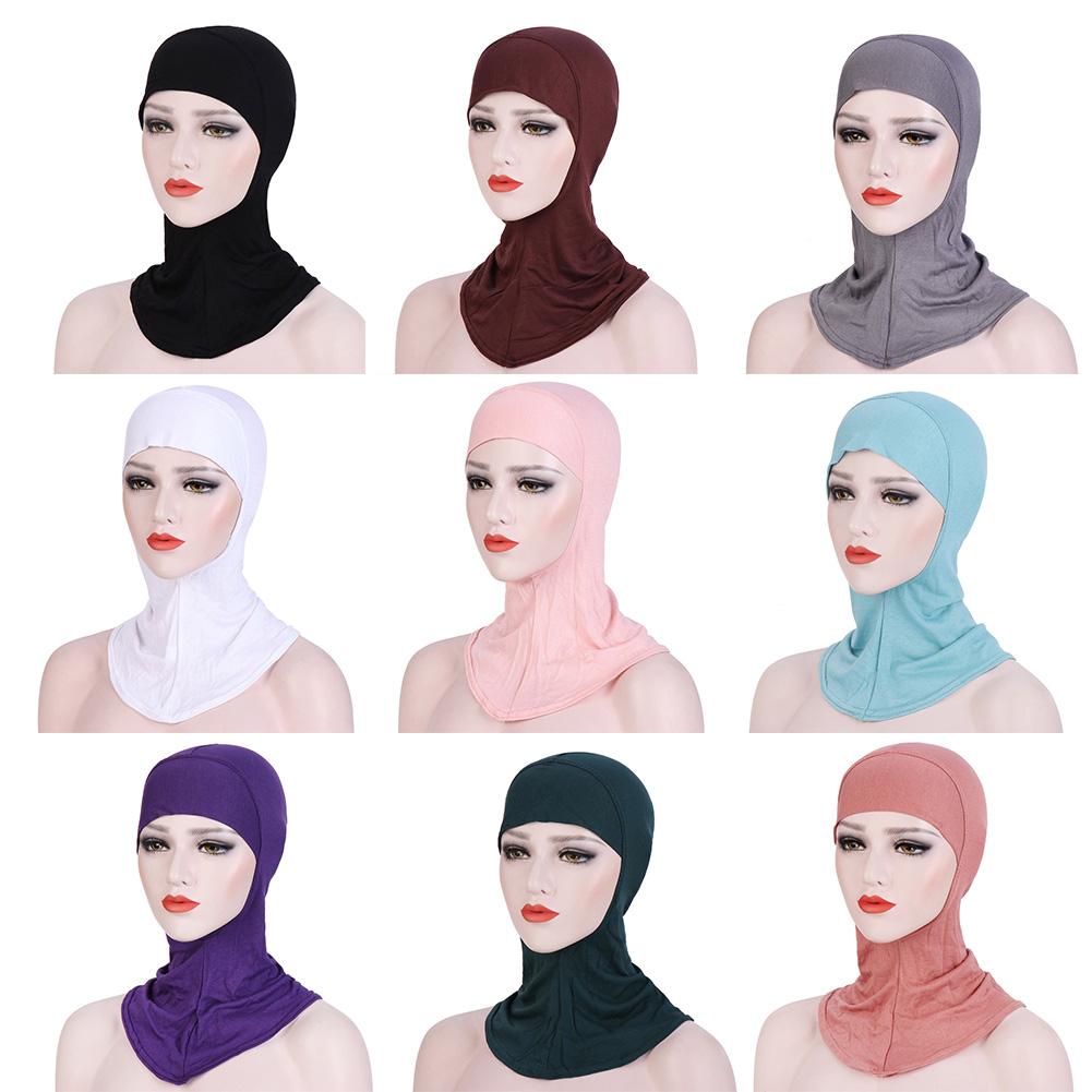 Изображение товара: Elastic Turban Hats for Women Hijabs Cap Mercerized Interior Muslim Turban Hat Turban Bonnet Cover Scarf Female Turbantes Caps