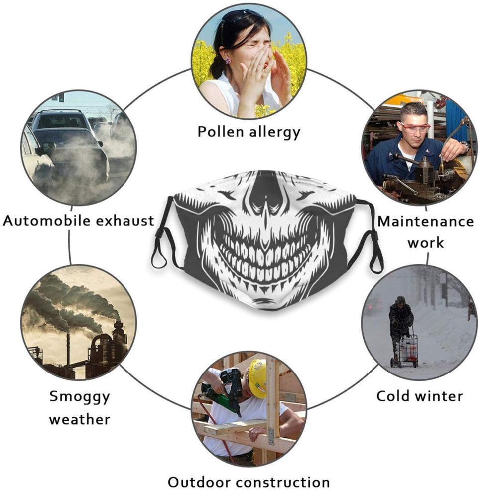 Изображение товара: Военный Череп с беретом рот дизайн Пылезащитный фильтр смываемая маска для лица дети Военный Череп труп страшный смерти берет шляпа