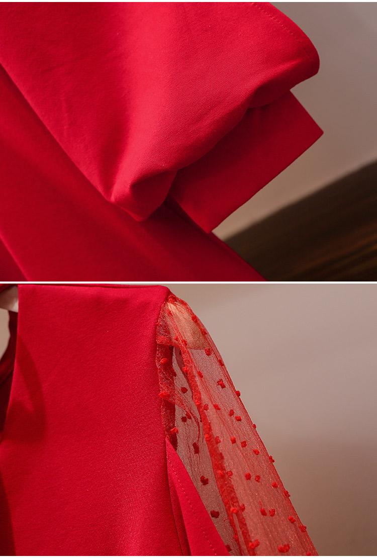 Изображение товара: Женское Сетчатое платье в стиле пэчворк, элегантное винтажное свободное короткое платье с рукавами-фонариками, осень 2020
