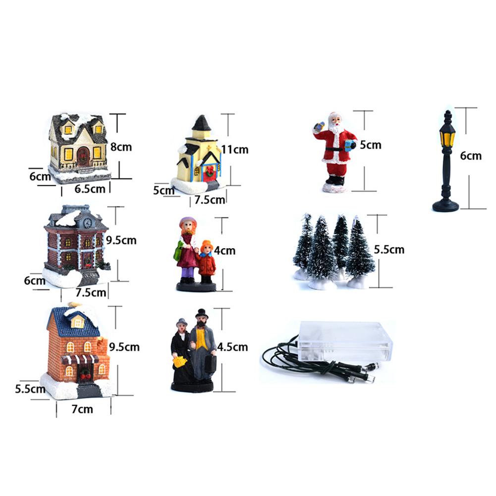 Изображение товара: 10 шт./компл., мини-украшения для дома, рождественские костюмы Санта-Клауса, детский подарок, сияющий милый Рождественский Декор в салоне, 2021