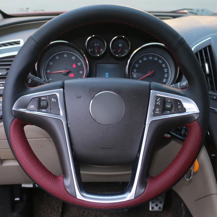 Изображение товара: Прошитый вручную черный винно-красный кожаный Противоскользящий ремень для Buick Lacrosse 2010-2013 Regal 2011-2013 Chevrolet