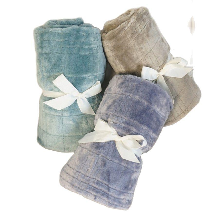 Изображение товара: Детское Фланелевое Флисовое одеяло, мягкое однотонное детское плюшевое одеяло, стеганное одеяло для дивана
