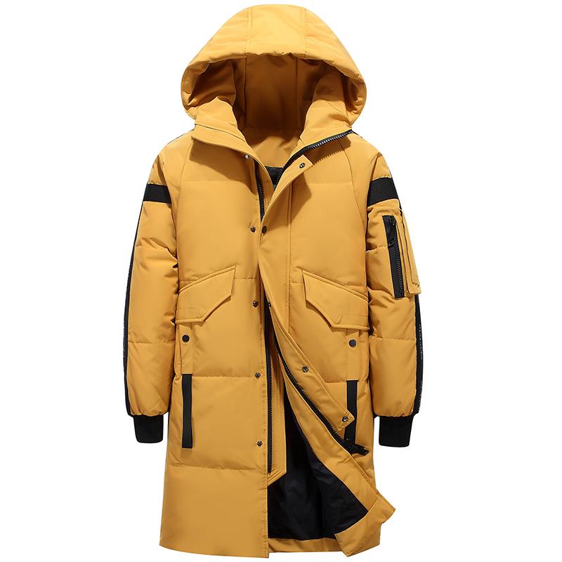 Изображение товара: Новинка зимы 2020, мужской Молодежный пуховик, элегантный мужской пуховик, толстая Мужская куртка, брендовая мужская куртка, пальто