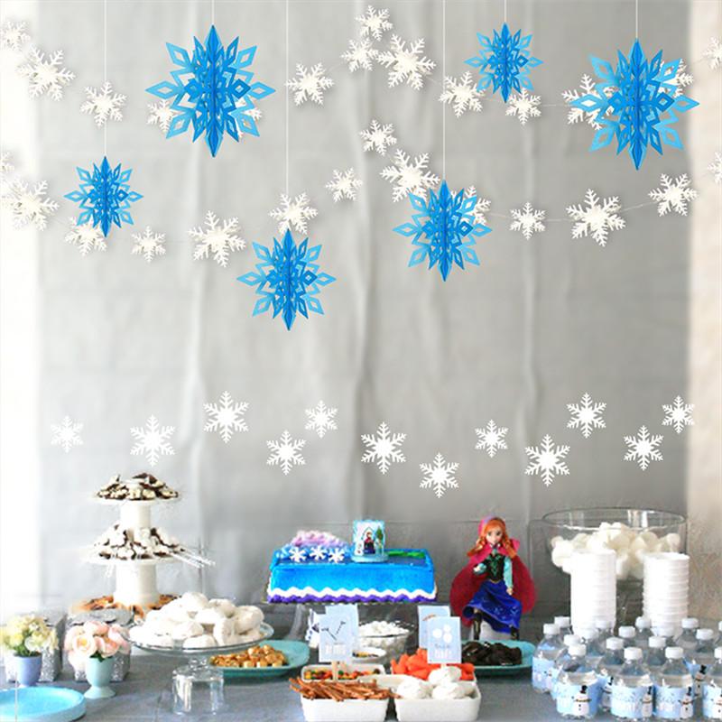 Изображение товара: Искусственная 3D Гирлянда, праздничные Замороженные товары для вечеринок, рождественские украшения для дома, свадьбы, дня рождения, вечевечерние НКИ, снега