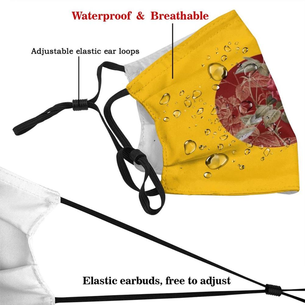 Изображение товара: Винтажная ботаническая иллюстрация крови Красной Бенгальской розы на круге дизайнерский фильтр против пыли смываемая маска для лица детский Ботанический